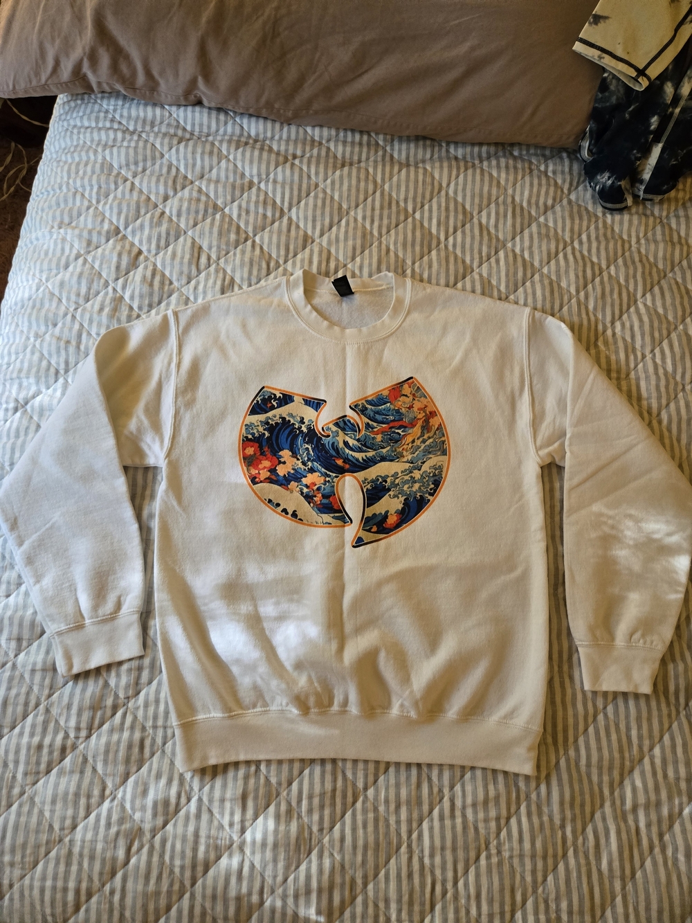 Wutang Crewneck White Sweatshirt Japanese Art